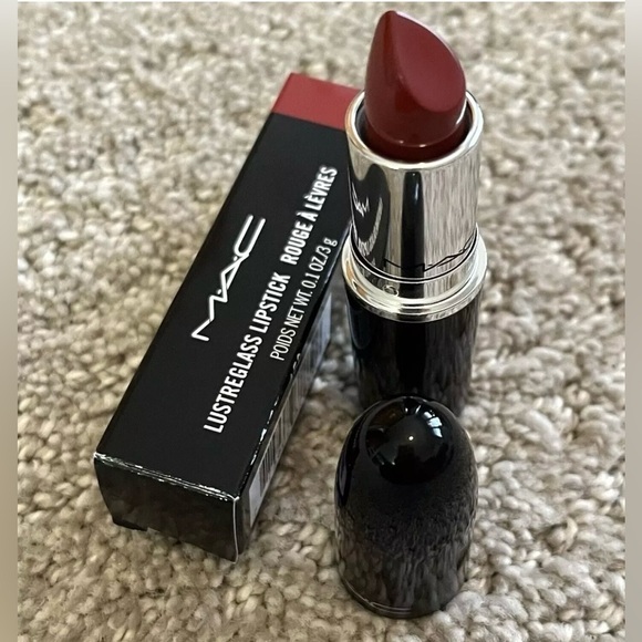 MAC Lustreglass Lipstick Chili Popper 562 Full Size 3 g / .01 oz NEW in Box - Picture 1 of 7